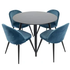 Plaza med 4st Velvet Stolar