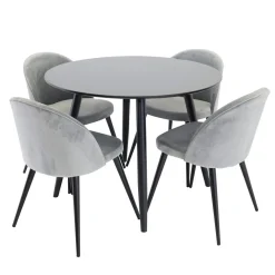 Plaza med 4st Velvet Stolar