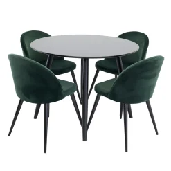 Plaza med 4st Velvet Stolar