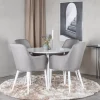 Plaza Runt Matbord Ø100 cm & 4 Comfort Stolar
