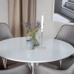 Plaza Runt Matbord Ø100 cm & 4 Comfort Stolar