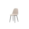 Polar Boucle Beige Stol i Stål 2 st
