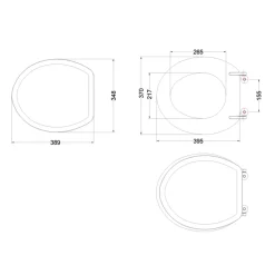 P5 Standard 520 mm med Mjukstängande Sits