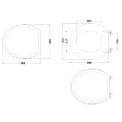 P5 Standard 440 mm med Mjukstängande Sits