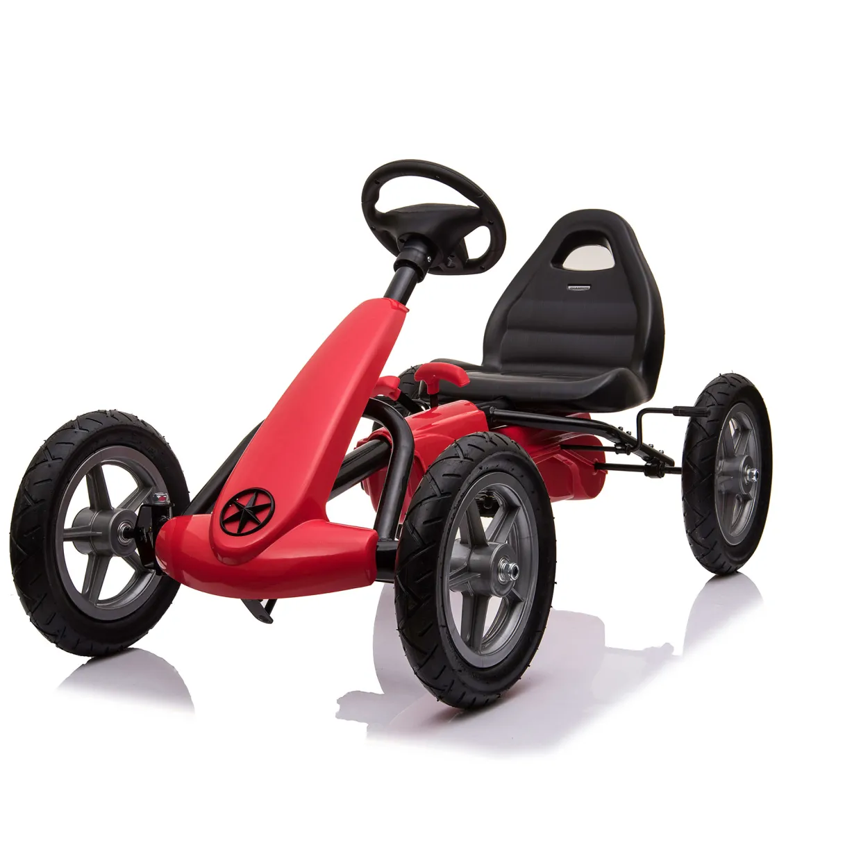 Röd Gokart Med Gummihjul