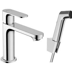 Rebris S 1-grepps 110 med Bidettehanddusch och Duschslang 160 cm utan Bottenventil