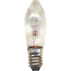 Reservlampa E10 12V 2,4W Räfflad 3-pack Transparent