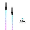 RGB LED 60W USB-C/C Fibre Cable 1.2m Multicolor