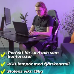 RGB Svart Justerbar med Inbyggda RGB-Lampor
