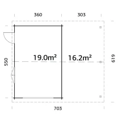 Roger med Carport 36,5 m2