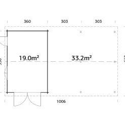 Roger med Carport 53,1 m2 och Slagport