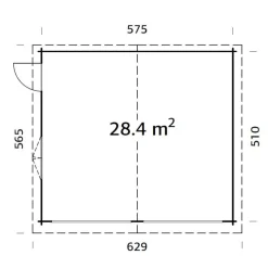 Roger 28,4 m2 utan Port