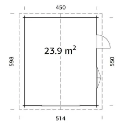 Roger 23,9 m2 utan Port
