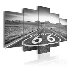 Route 66 Svart Och Vit