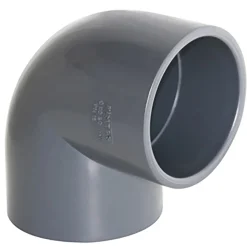 90° Rör PVC Ø 50mm Limdel för Pool & Utomhusbad