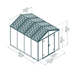 Rubicon 7,2 m² Förråd Grå
