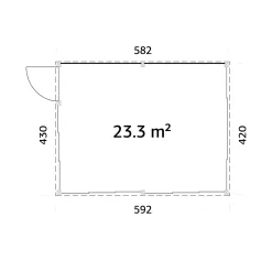 Saga 24,5 m² (inv. 23,3 m²) Slide