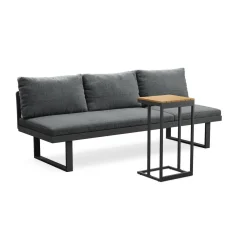 Samira Fällbar Utesoffa med soffbord - Solsäng i aluminium