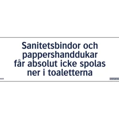 Sanitetsinstruktion Toa 210x74 mm Plast