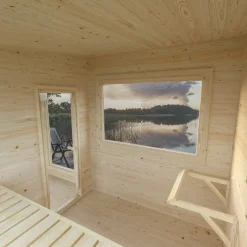 Sanna 7,4 m² Fristående Byggsats med Pulpettak
