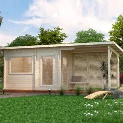 Sanna 13,5 m² Fristående Byggsats med Pulpettak