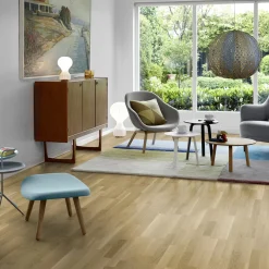 Senja Natural Oak, Mattlackat 3-Stavs Parkettgolv