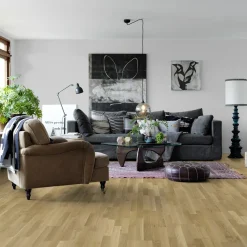 Senja Natural Oak, Mattlackat 3-Stavs Parkettgolv