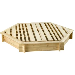 Sexkantig med Sittbräda & Lock Trä