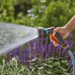 Slangbox XL 35 m Vit Med Vattenspridare & Sprinklerpistol