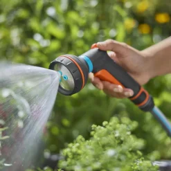 Slangbox XL 35 m Vit Med Vattenspridare & Sprinklerpistol