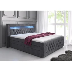 Sängpaket Franco Lyx 180x200 med Förvaring och LED-belysning