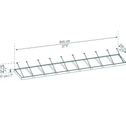 Sophia XL Grå Klar 1,4 X 9 m