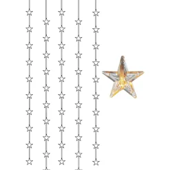 Star Curtain Hängande Gardinslinga med Stjärnor LED
