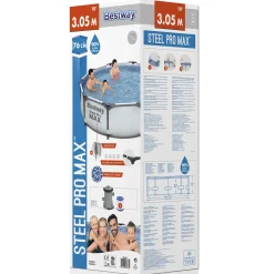 Steel Pro Max Ø3m Stålramspool Ovanmark med Filterpump