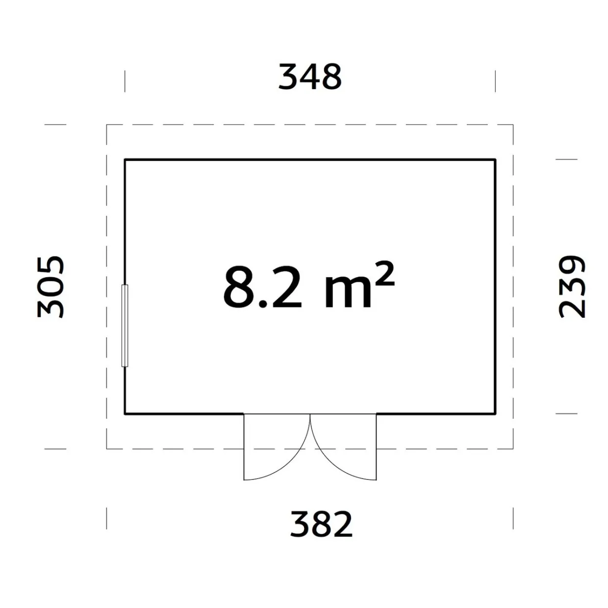 Stig 8,4 m2 (inv. 8,2 m2)
