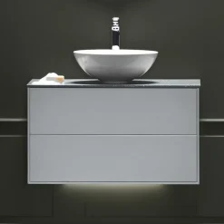 Store 430 Matt Aluminium Badrumslampa