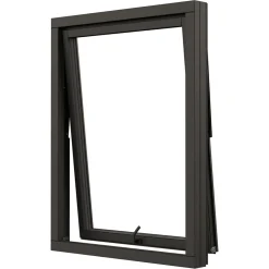 Svanenmärkt NTech 3-Glas Aluminium BlackLine Svart