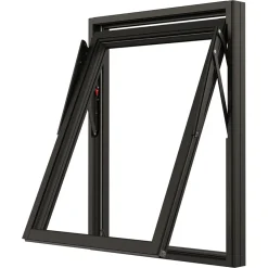 Svanenmärkt NTech 3-Glas Aluminium BlackLine Svart