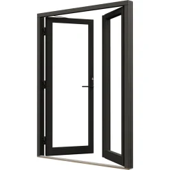 Svanenmärkt NTech Helglasad Aluminium BlackLine Svart