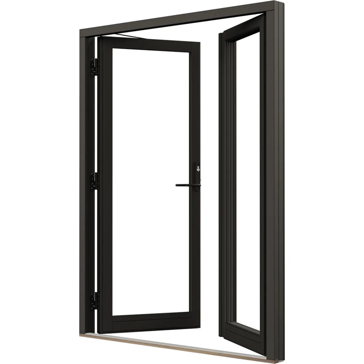 Svanenmärkt NTech Helglasad Aluminium BlackLine Svart