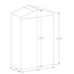 Svart Rektangulär Odlingsvitrin mot Vägg med Säkerhetsglas, 111x61x170 cm