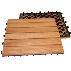 Teak Deltaplattan 30x30 Typ A Vänster