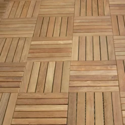 Teak Deltaplattan 30x30 Typ A Vänster