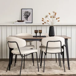 Tempe Matbord 140 cm & 4 Chico Stolar i Boucle