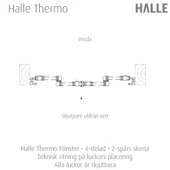 Thermo 4 Fönster 2 Spår Vit