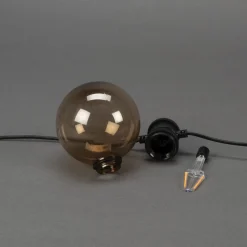 till Partyslinga Startset E27 10st LED-lampor Amber Rökfärgade