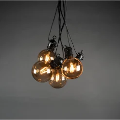 till Partyslinga Startset E27 10st LED-lampor Amber Rökfärgade