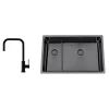 Titan 73 KHX Nickel med Köksblandare Steel Accent Square Shadow