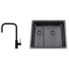 Titan 53 KHX Nickel med Köksblandare Steel Accent Square Shadow