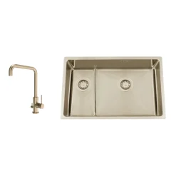 Titan 73 KHX Nickel med Köksblandare Steel Mood D